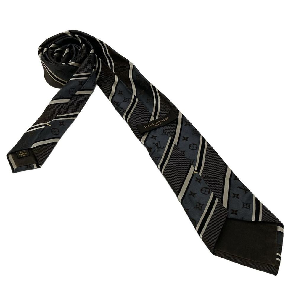 Louis Vuitton Tie Stripe Monogram Pattern Blue Br… - image 2